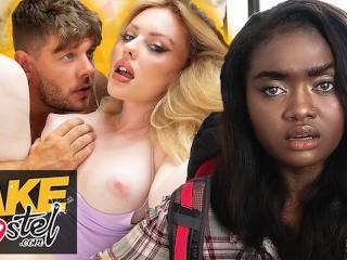 65cc870ba5a32 Fake Hostel - PAWG steals Ebony babes BWC cheating boyfriend for hardcore sneaky sex fun
