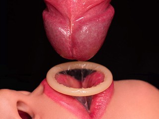 65d0cb17d3a04 CLOSE UP: BEST Milking MOUTH made You CUM TWICE in CONDOM! Broke the CONDOM and Got All CUM! BLOWJOB