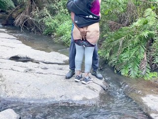 671212cbf2248 Pretty Indian Couple Making Love in River Side - Desi Outdoor Sex - Risky Sex