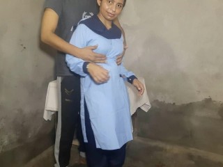 6736cee14a9a4 Indian schoolgirl fucked her teacher for the first time, student and teacher sex viral video