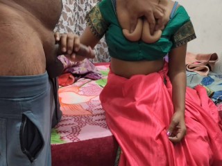 67b0ef19cfd3a The maid took off the saree and got her pussy and ass by fucking her owner