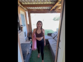 680949f38c677 Yoga instructor uses teen and pretends like he’s helping her stretch… Before stretching her pussy