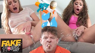 6866adfdd1377 Indian and Polish College babes have a Squirt Off with housemates - Fake Hostel