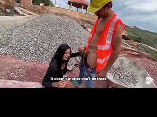 686d5749861fb Pinay wife is unfaithful by sucking and fucking a construction worker's cock, he cums over her face