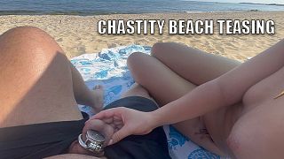 686efc137d22c CHASTITY PUBLIC BEACH TEASING | MISTRESS ERICA