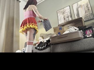 687b8cd3d5ff7 An influencer Tik Tok Girl in finds a dick in her room while making a try on haul for lingerie
