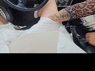 687ca58b30c5d [Teaser 4K] POV Public Car Blowjob with cum in mouth and swallow!