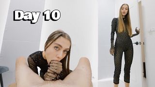 689079fec39ae POV Exclusive mistress SonyaSuper in gloves gives a slobbery blowjob