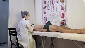video.ohabpvb6e5d Patient Can't Hold It and Gets Hard in Front of Nurse During Exam