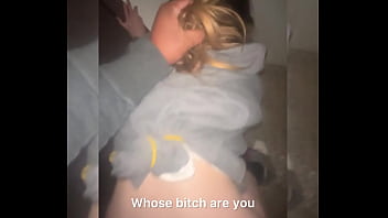 video.ohhflavcc58 Cuck submits to master while his girl gets fucked in bathroom