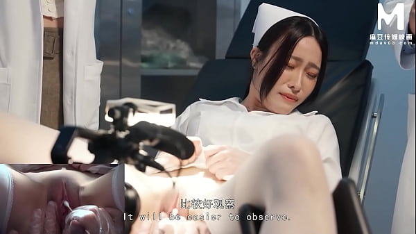 VIDEO.OIKPMBKC0D8 ModelMedia Asia - Fucking a married nurse and a long-legged female doctor in front of her husband