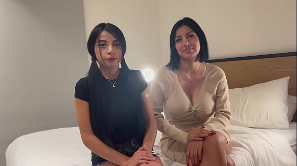 19 Year Old Teen with Huge Natural Tits Brings Stepmom to Her First Porn Casting — video thumbnail