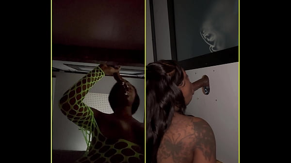 Gloryhole sucking up strangers — video thumbnail