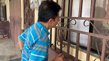 Big ass and busty neighbor gets stuck!! And the old pervert helps her and takes advantage - REAL HOMEMADE — video thumbnail