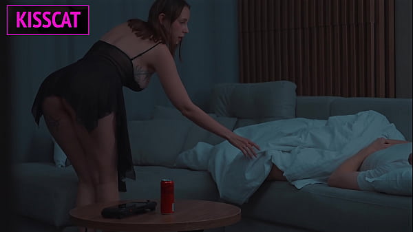 Step son Touches Step mom's Tits in Shared Bed and She Fucks Him Cowgirl the Next Day — video thumbnail