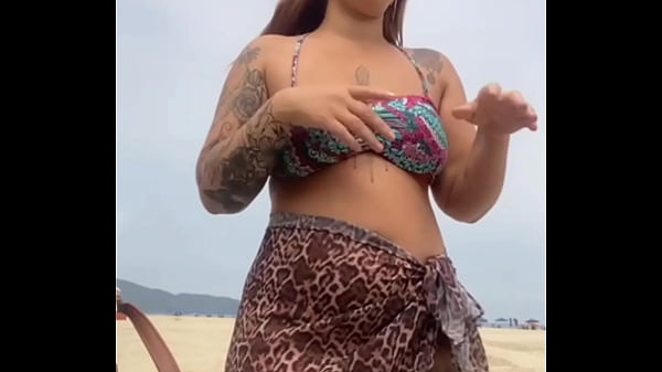 I WAS NAKED ON THE BEACH IN FRONT OF THE GUY, HE GOT A HARD DICK, AND I GAVE HIS DICK A LITTLE GRIP — video thumbnail