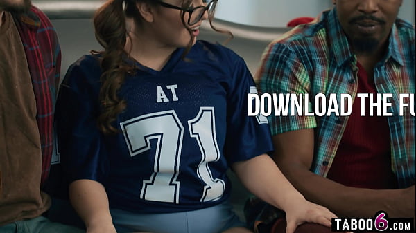 BBW stepdaughter Leana Lovings fucks stepdads friends during the game — video thumbnail