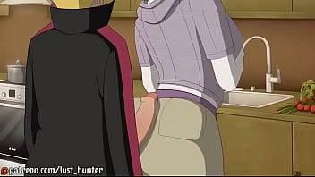 video.ufdftooa1d5 Boruto sees Hinata washing the dishes and takes the opportunity to put his dick in her back.