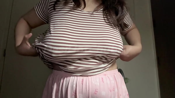 Hot Indian Milf Step Mom teasing her Big Boobs on webcam | Solo XXX Sex Video